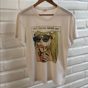 RE / DONE Not Yours Tee in Vintage White